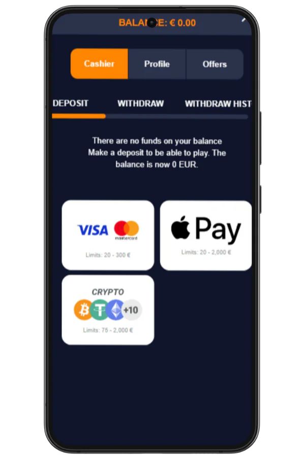 Make a deposit.