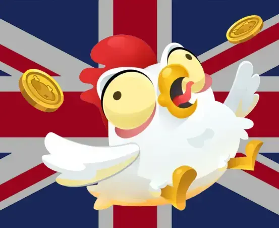 Chicken Road logo UK flag
