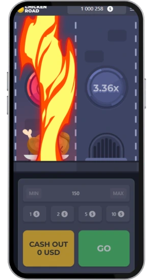 Crash w grze Chicken Road