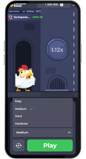 Choosing a bet size before a Chicken Road round